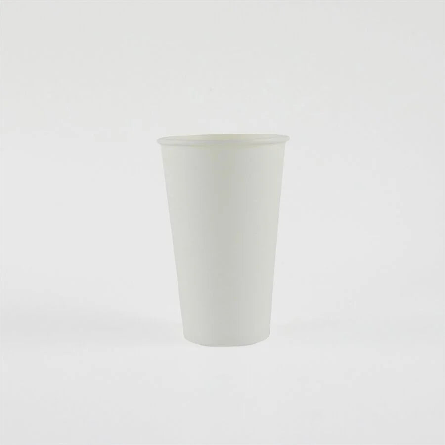 Genuine Joe 16 oz Disposable Hot Cups - White - 50 Pack