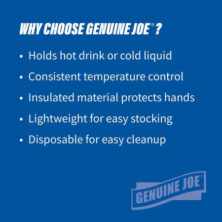 Genuine Joe 16 oz Hot/Cold Foam Cups - fl - White - Hot Drink Cold - 25/Pack - 20 / Carton