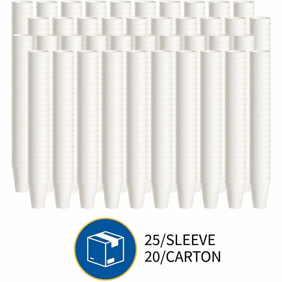 Genuine Joe 16 oz Hot/Cold Foam Cups - fl - White - Hot Drink Cold - 25/Pack - 20 / Carton