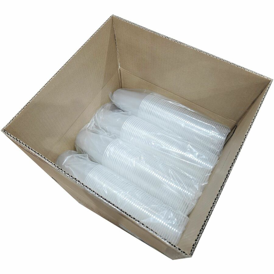 Genuine Joe 16 oz Transparent Beverage Cups - fl - Clear - Plastic - 50/Bag - 20 / Carton