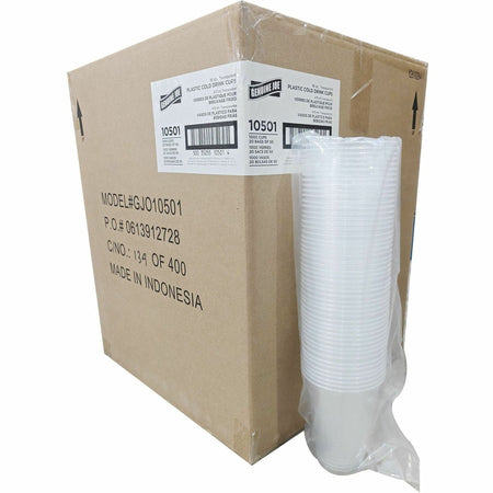 Genuine Joe 16 oz Transparent Beverage Cups - fl - Clear - Plastic - 50/Bag - 20 / Carton