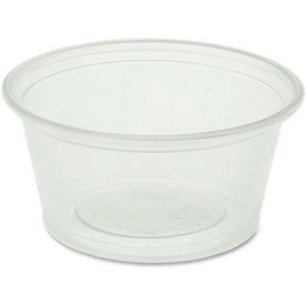 Genuine Joe 2 oz Portion Cups: Clear Polystyrene for Beverages & Sauces - Food Storage