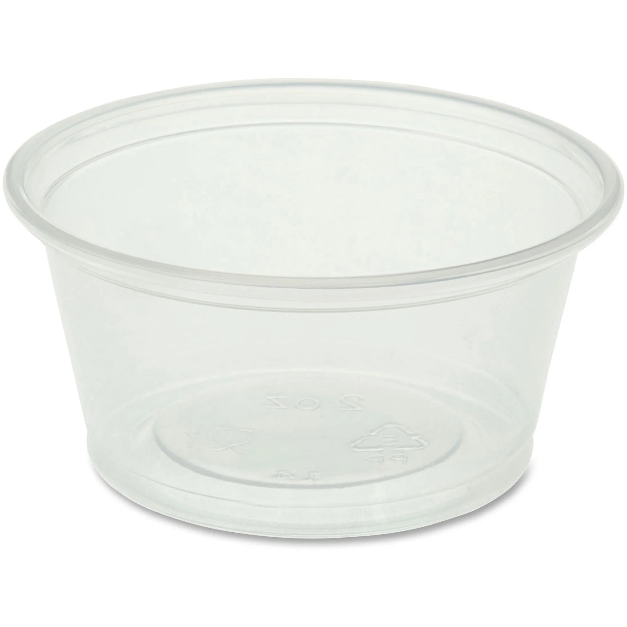 Genuine Joe 2 oz Portion Cups: Clear Polystyrene for Beverages & Sauces - Food Storage
