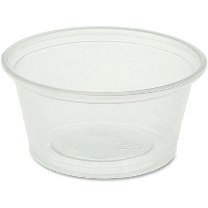 Genuine Joe 2 oz Portion Cups: Clear Polystyrene for Beverages & Sauces - Food Storage