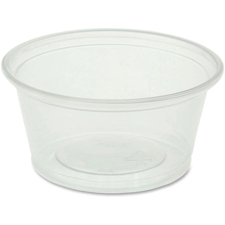 Genuine Joe 2 oz Portion Cups: Clear Polystyrene for Beverages & Sauces - Food Storage