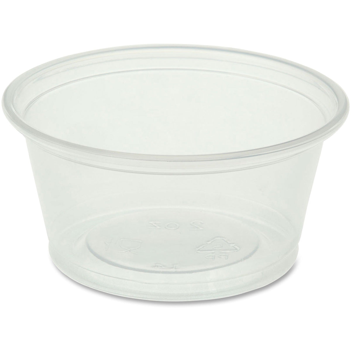 Genuine Joe 2 oz Portion Cups - fl - Clear - Polystyrene - Beverage Sauce - 50/Bag - 50 / Carton - Food Storage
