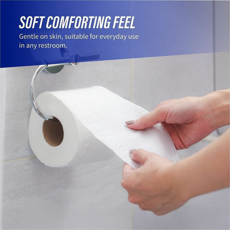 Genuine Joe 2-ply Standard Bath Tissue Rolls - 2 Ply - 4’’ Width x 3.20’’ Length - 500 Sheets/Roll - 1 5/8’’ Core