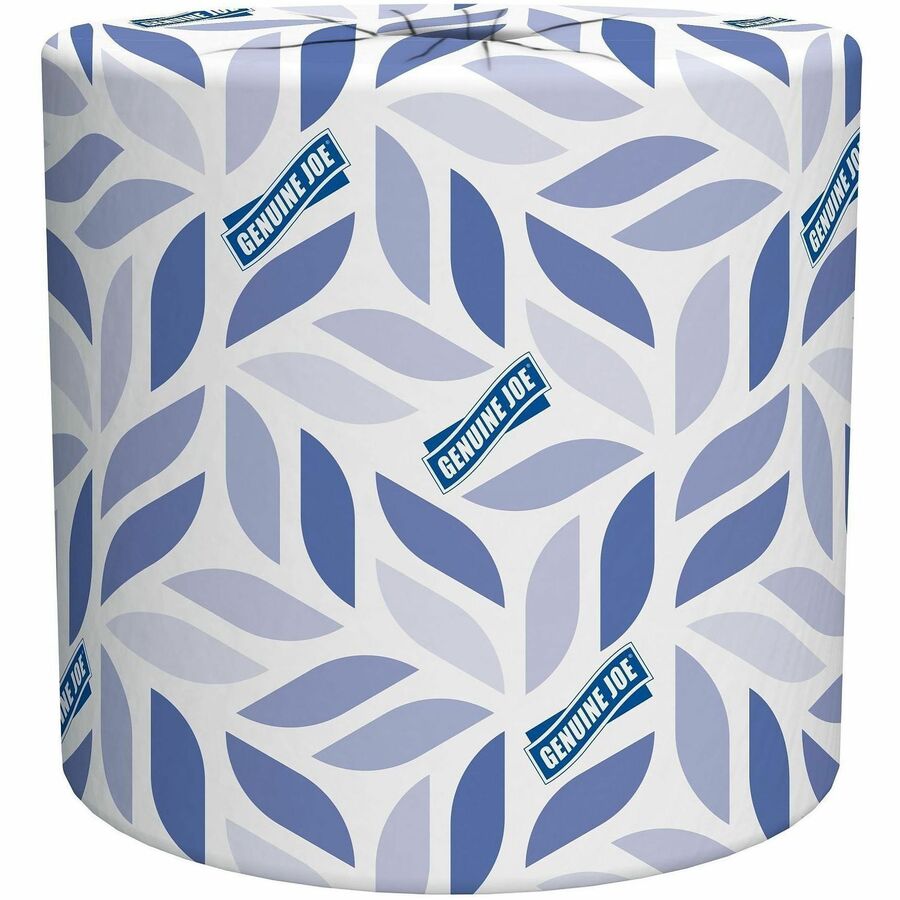 Genuine Joe 2-ply Standard Bath Tissue Rolls - 2 Ply - 4’’ Width x 3.20’’ Length - 500 Sheets/Roll - 1 5/8’’ Core