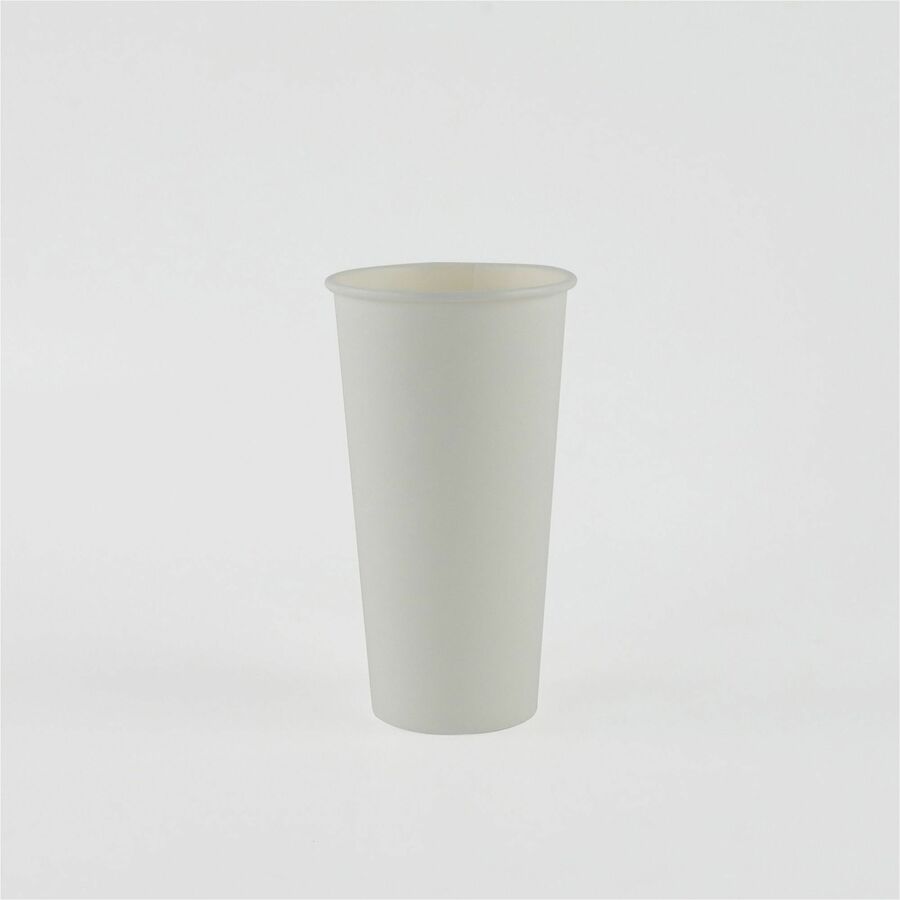 Genuine Joe 20 oz Disposable Hot Cups - fl - White - Polyurethane - Coffee Drink Picnic Company Tea Chocolate