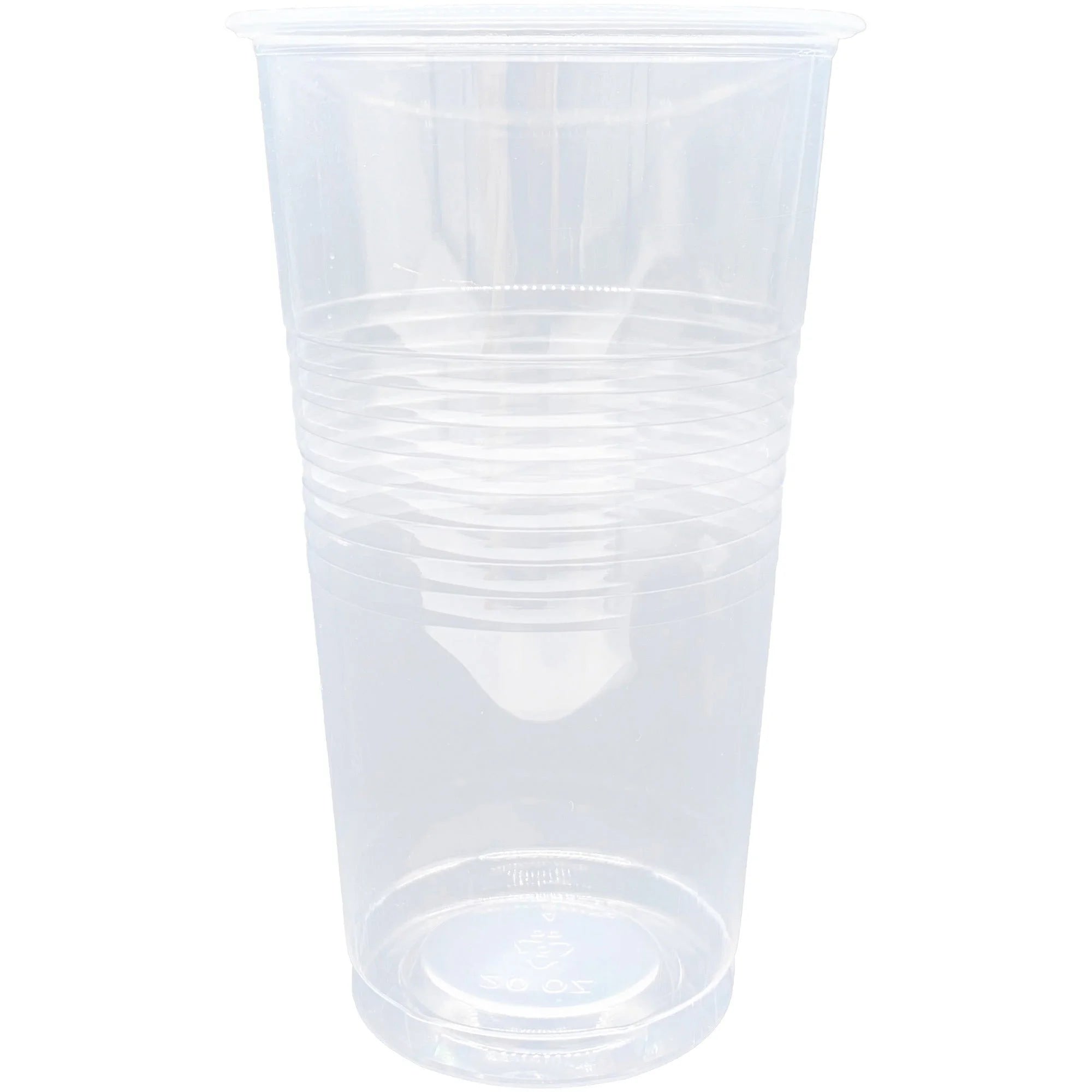 Genuine Joe 20 oz Transparent Beverage Cups - Clear Plastic for Beverages - 50/Bag