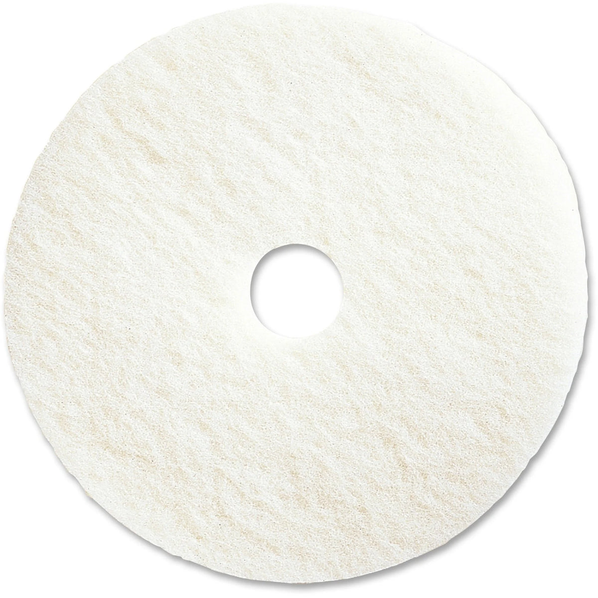 Genuine Joe 20’’ Super White Floor Pad - Diameter x 1’’ Thickness - 1000 rpm to 3000 Speed Supported - Machines &