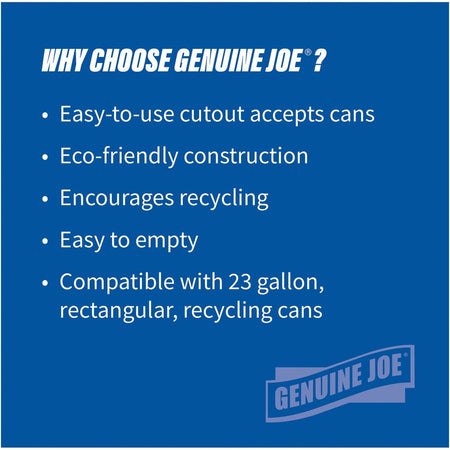 Genuine Joe 23-Gallon Recycling Bin Cutout Lid - Alternate-Image1