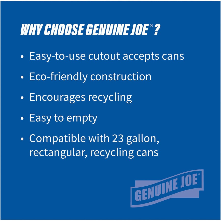 Genuine Joe 23-gallon Recycling Bin Round Cutout Lid - Alternate-Image1