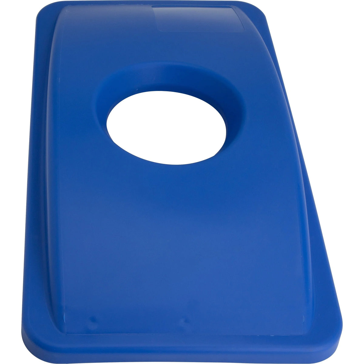 Genuine Joe 23-Gallon Recycling Bin with Cutout Lid - Blue - Waste Containers & Lids