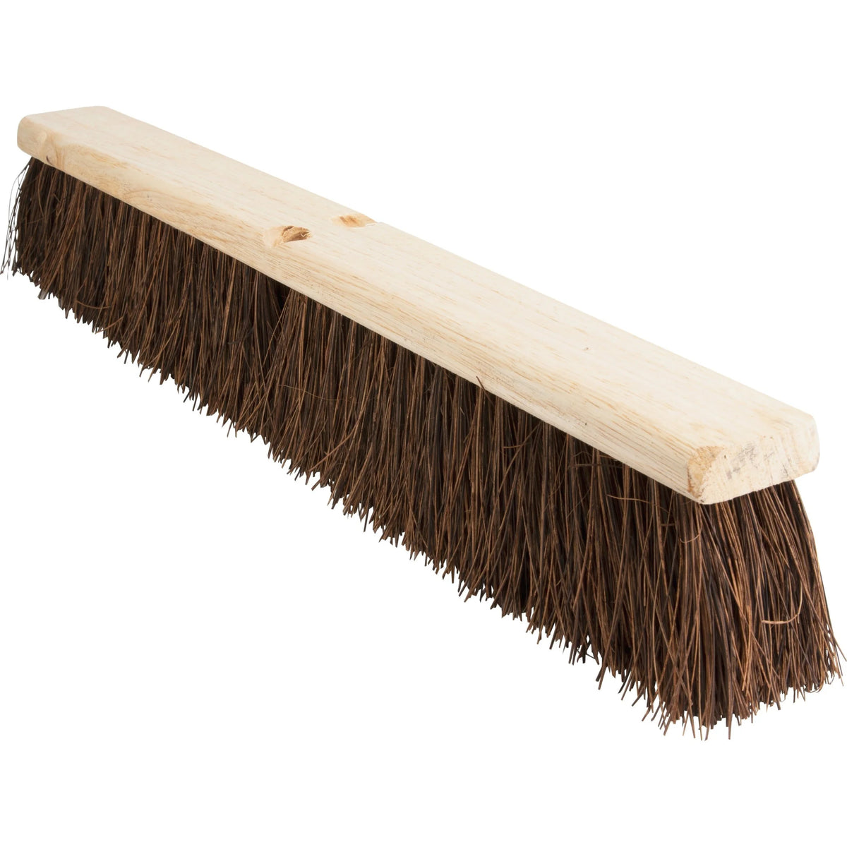 Genuine Joe 24’’ Push Broomhead - Brown - Lacquered Wood - Length - 1 Each - Brooms & Sweepers