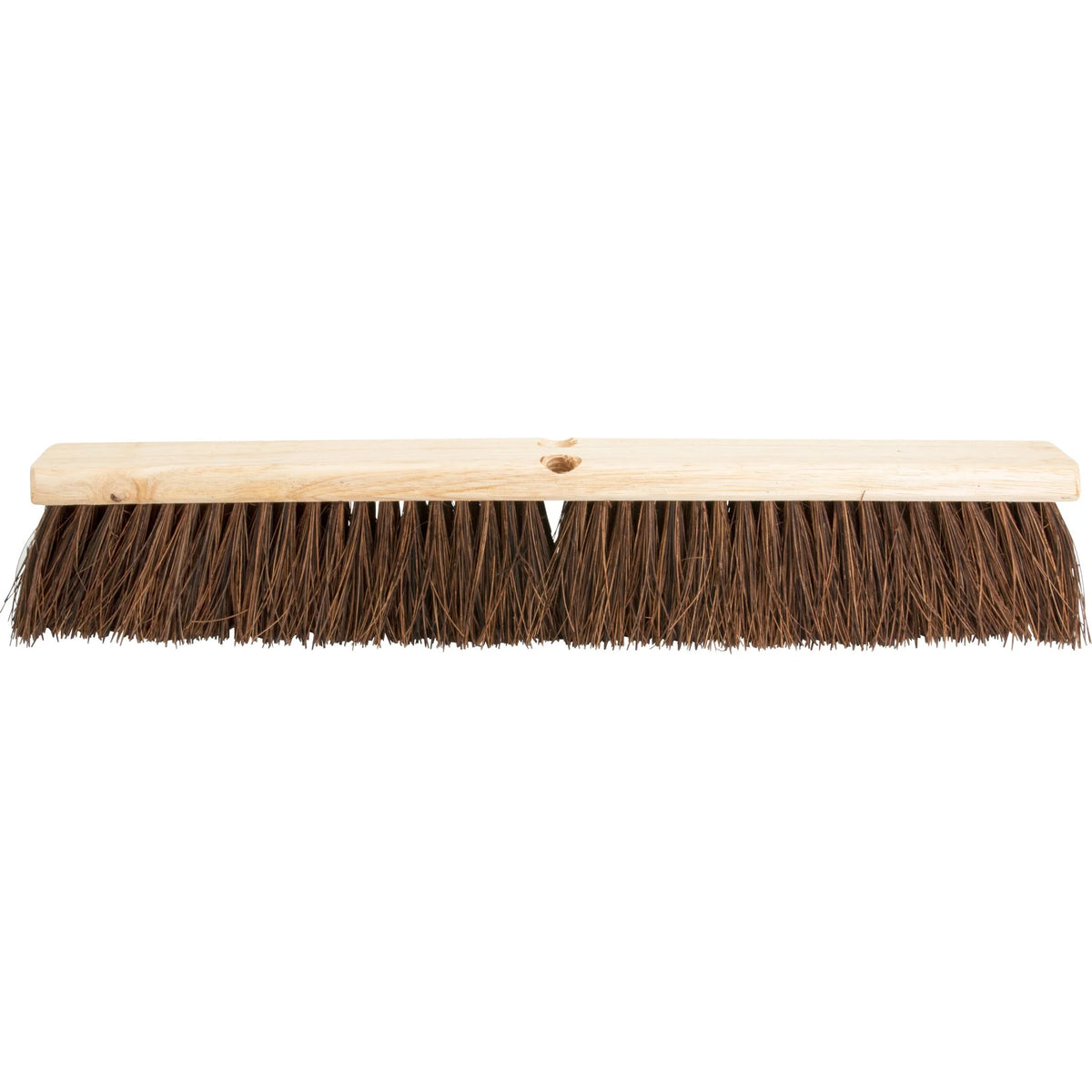 Genuine Joe 24’’ Push Broomhead - Brown - Lacquered Wood - Length - 1 Each - Brooms & Sweepers
