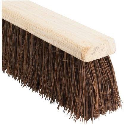 Genuine Joe 24’’ Push Broomhead - Brown - Lacquered Wood - Length - 1 Each - Brooms & Sweepers