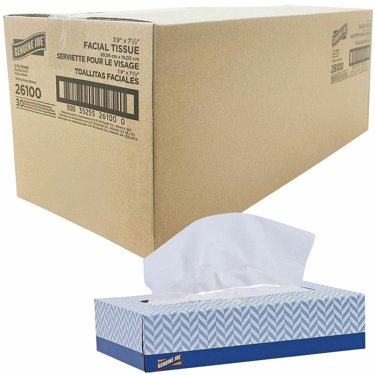 Genuine Joe 26100 Facial Tissue - 2000