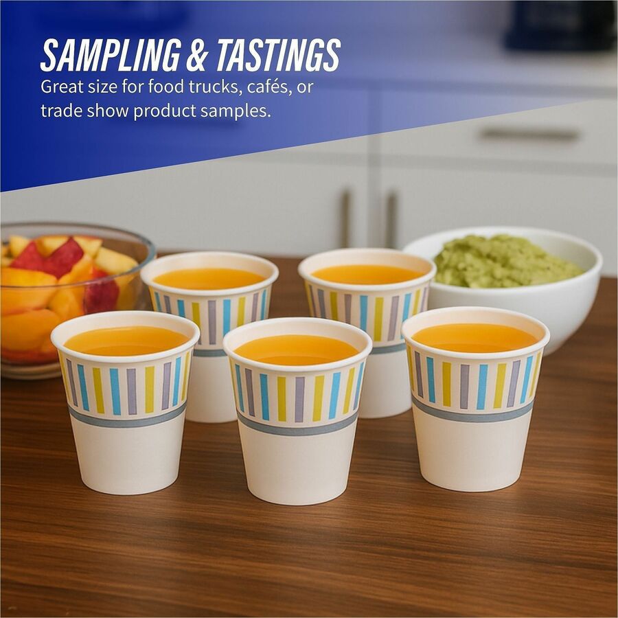 Genuine Joe 3 oz Cold Cups - 50 / Pack - 20 / Carton - White - Paper - Beverage