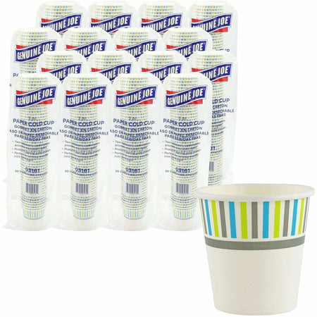 Genuine Joe 3 oz Cold Cups - 50 / Pack - 20 / Carton - White - Paper - Beverage