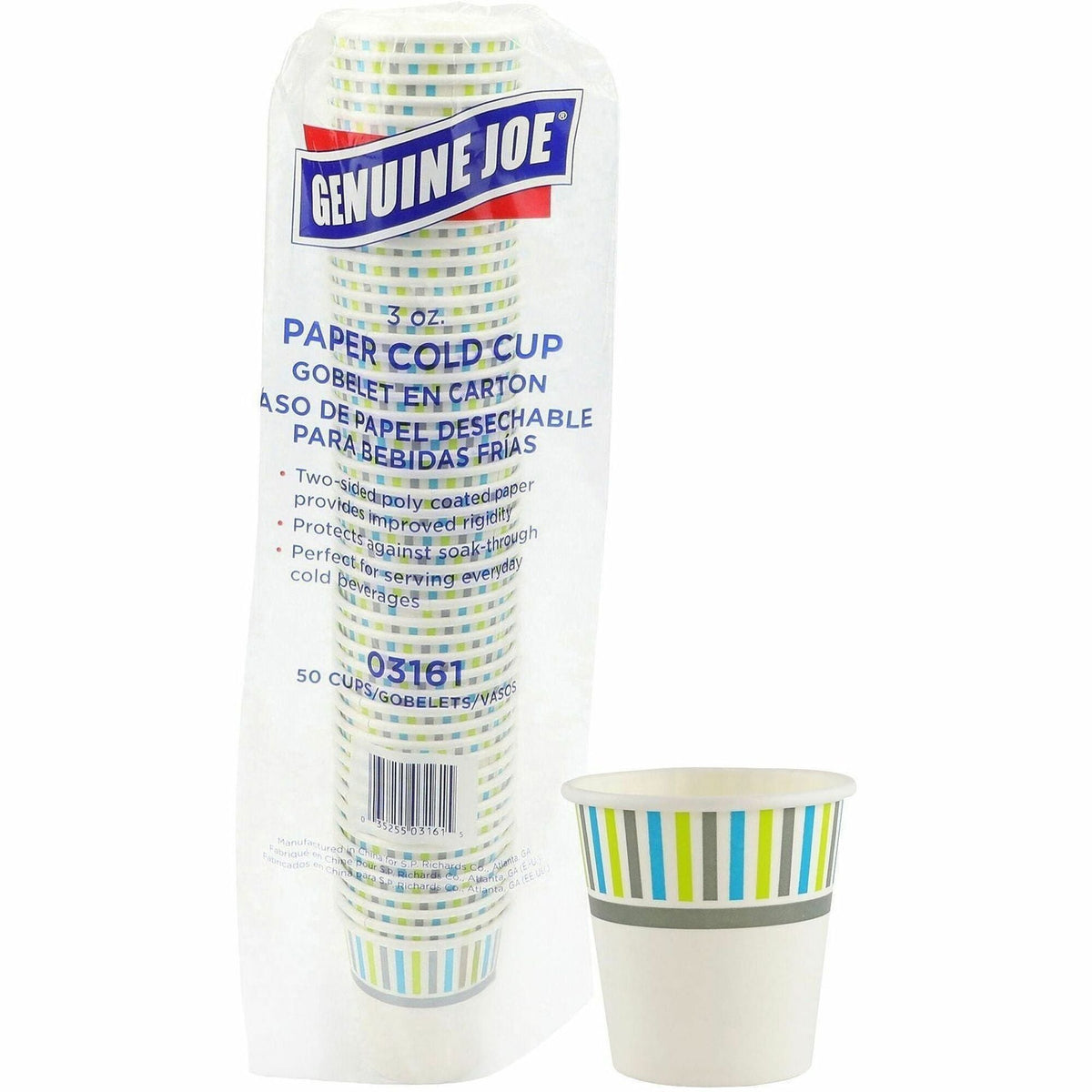 Genuine Joe 3 oz Cold Cups - fl - Paper - Drink Beverage - 50 / Pack