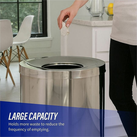 Genuine Joe 30 Gallon Stainless Steel Trash Receptacle - Alternate-Image5