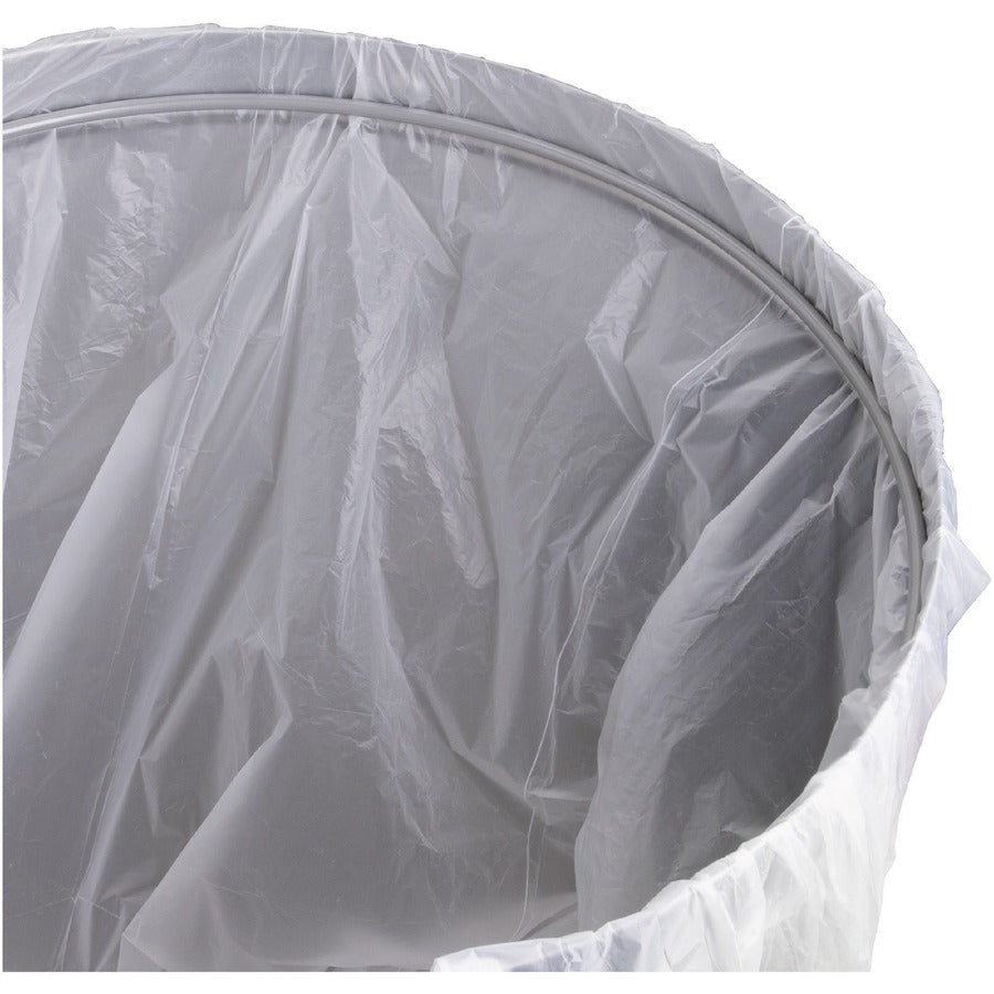 Genuine Joe 30 Gallon Stainless Steel Trash Receptacle - Top