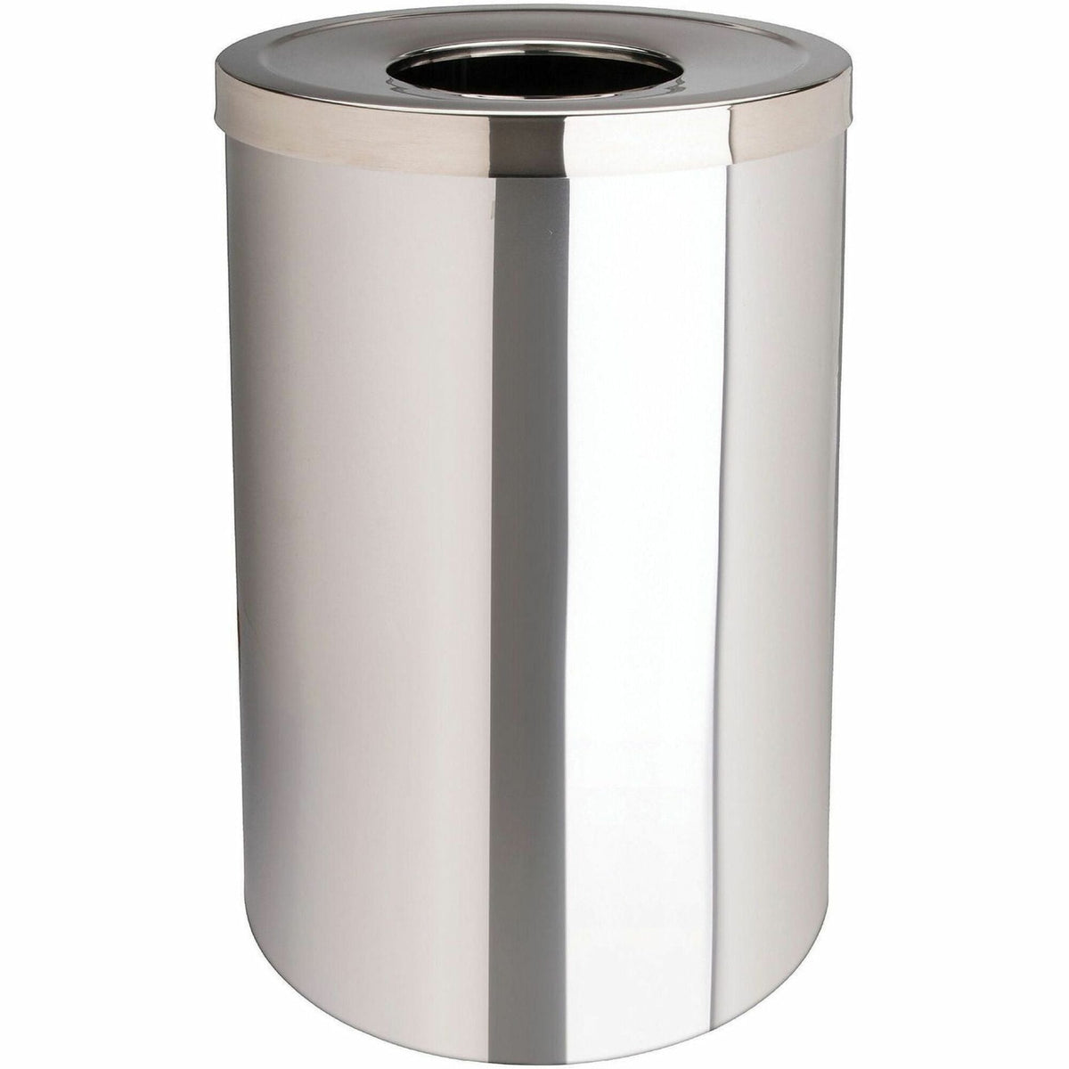 Genuine Joe 30 Gallon Stainless Steel Trash Receptacle - 2000