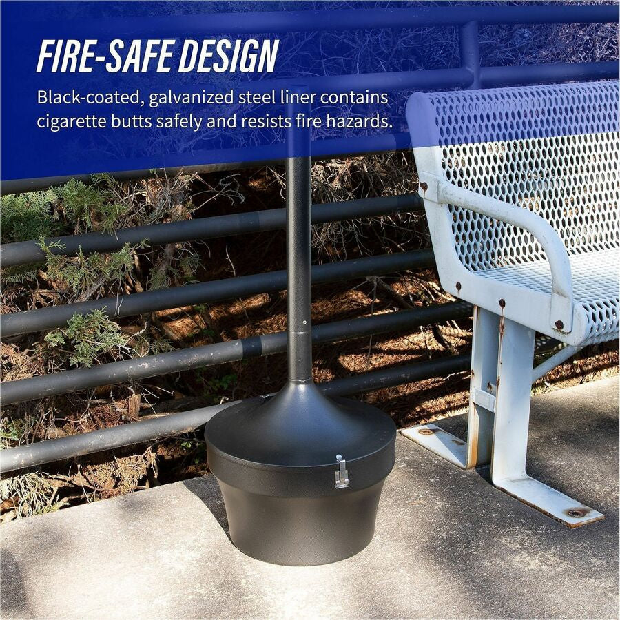 Genuine Joe 4.25 Gal Fire-safe Smoking Receptacle - Alternate-Image2