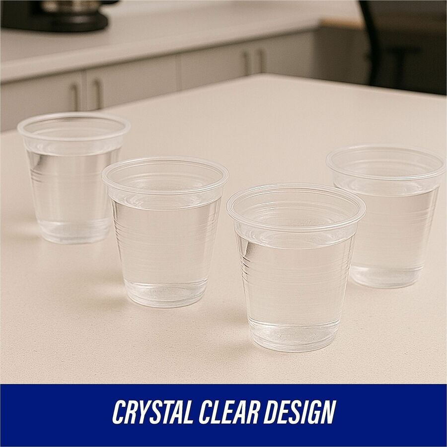 Genuine Joe 5 oz Transparent Beverage Cups - fl - Clear - Plastic - 100/Bag - 25 / Carton