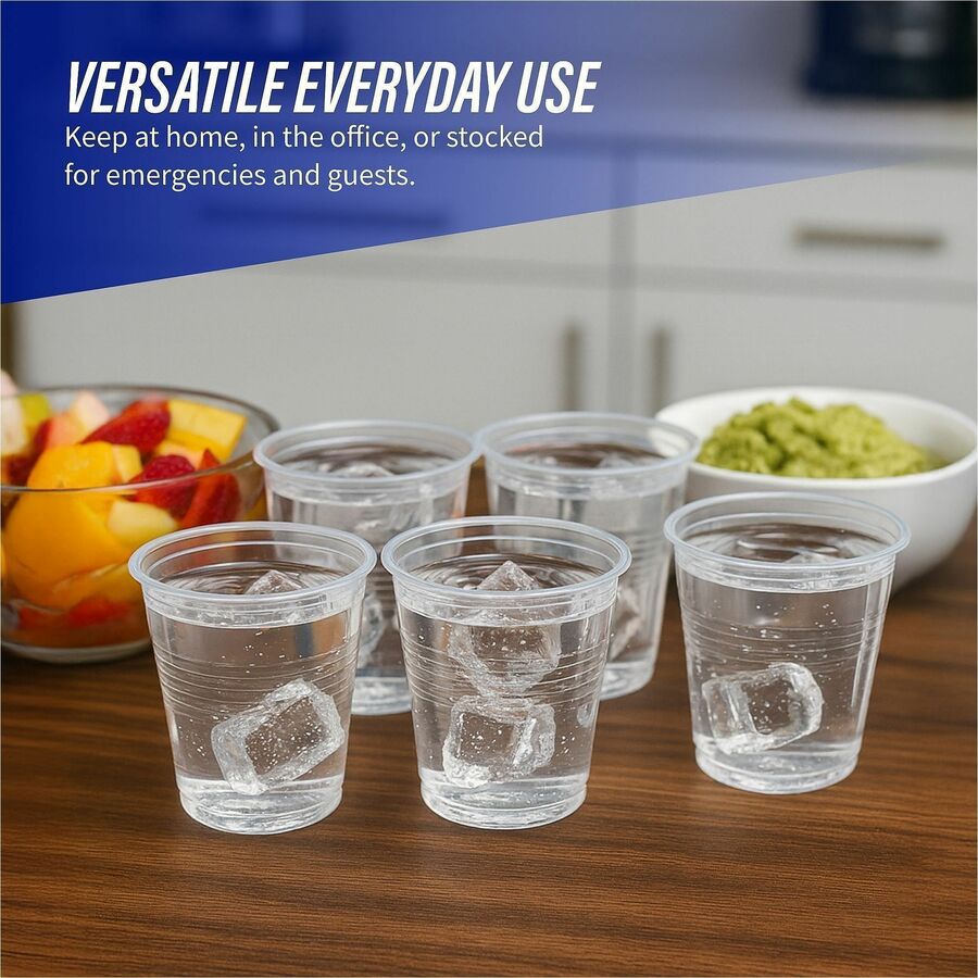 Genuine Joe 5 oz Transparent Beverage Cups - fl - Clear - Plastic - 100/Bag - 25 / Carton