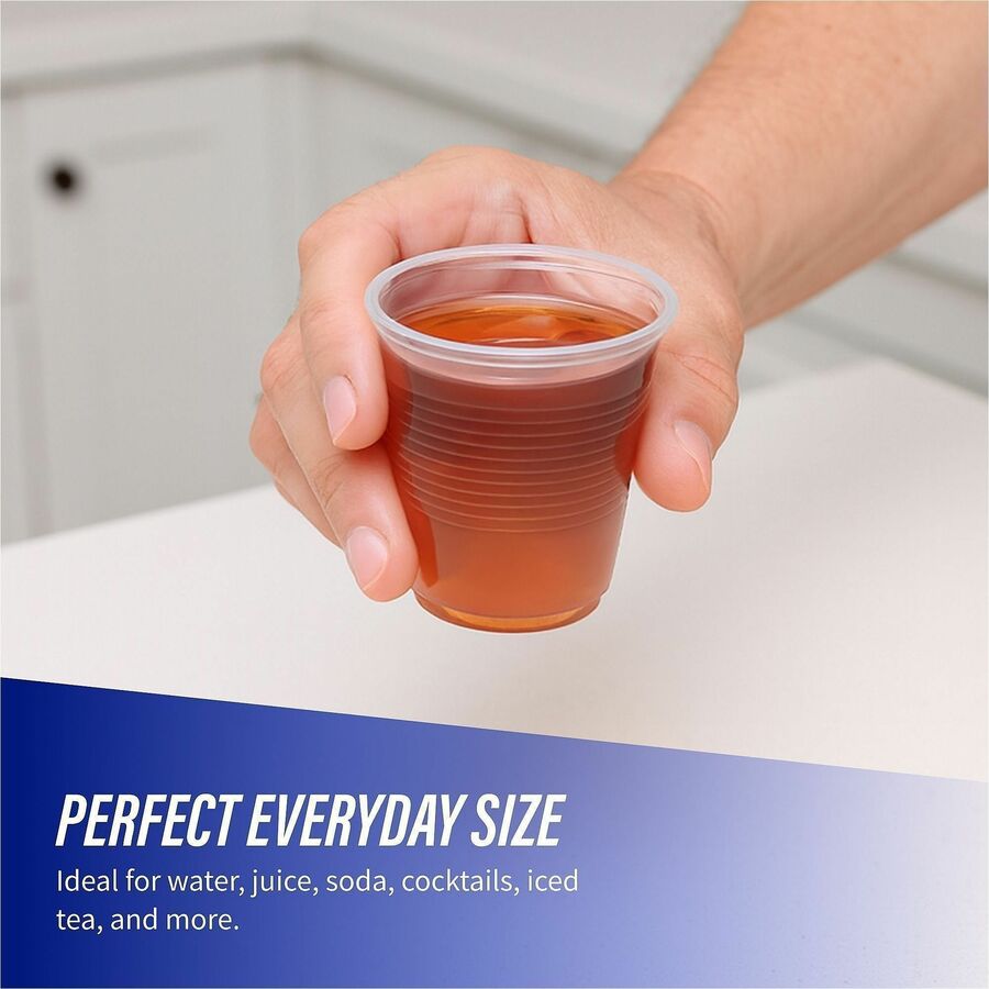 Genuine Joe 5 oz Transparent Beverage Cups - fl - Clear - Plastic - 100/Bag - 25 / Carton