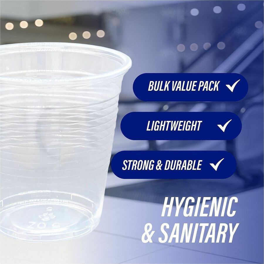 Genuine Joe 5 oz Transparent Beverage Cups - fl - Clear - Plastic - 100/Bag - 25 / Carton
