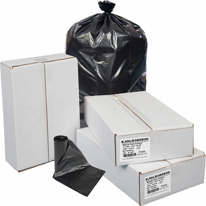 Genuine Joe 60 gal Low-Density Can Liners - Office Waste Recycled - 100/Carton - Trash Bags &