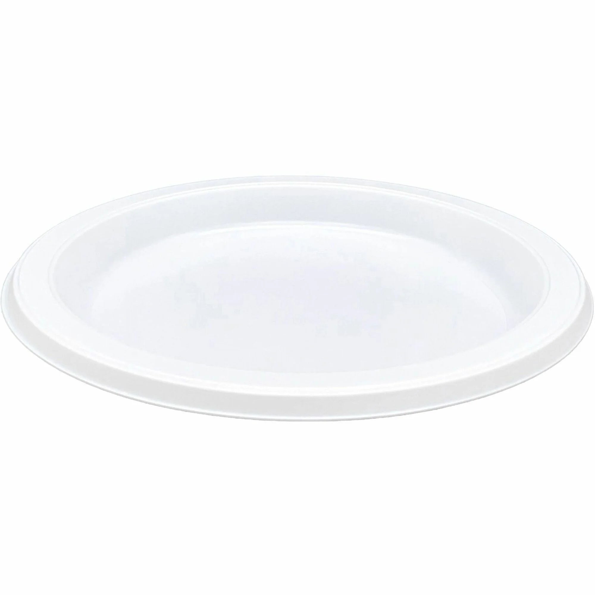 Genuine Joe 7’’ Disposable Plastic Plates Diameter White 125 / Pack Body Round (GJO10331)