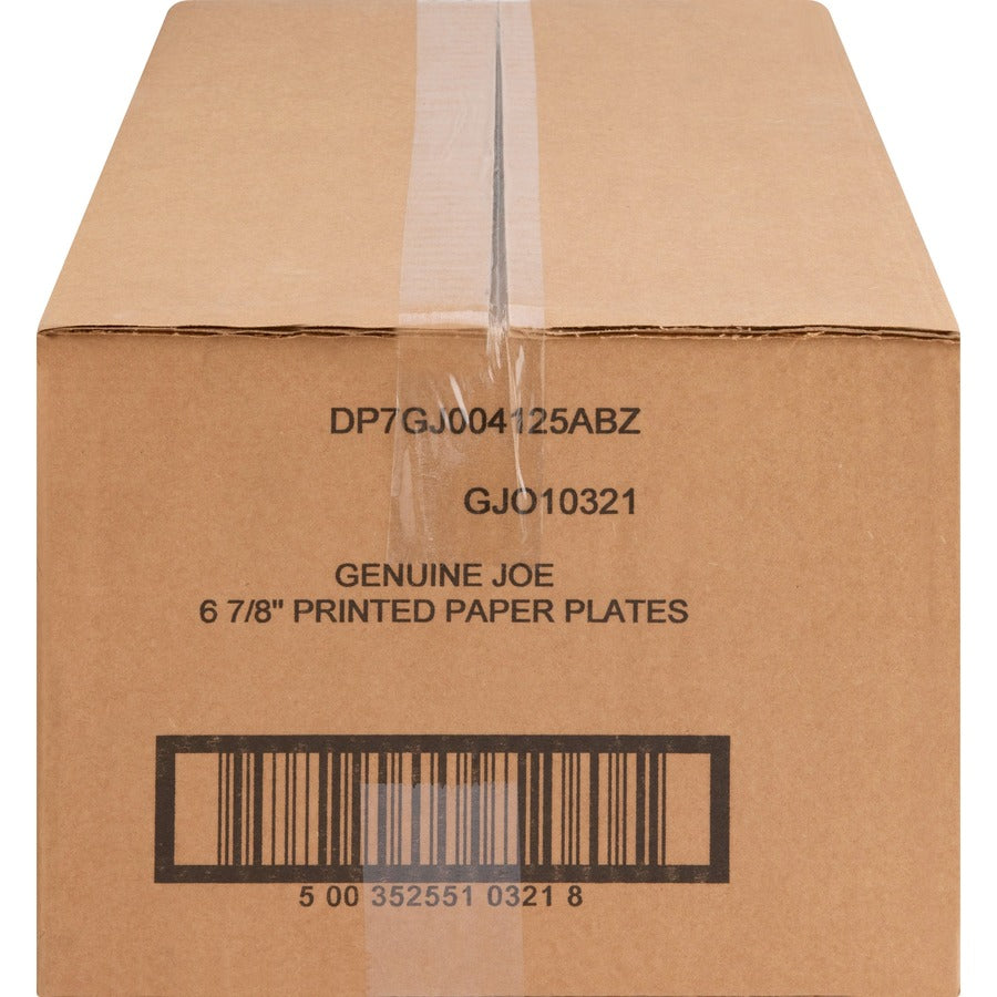 Genuine Joe 7" Printed Paper Plates - Left