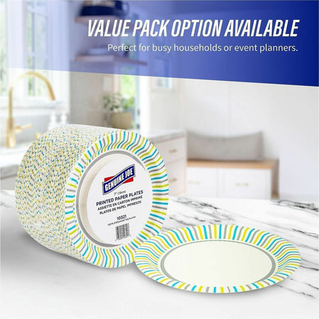 Genuine Joe 7" Printed Paper Plates - Alternate-Image3
