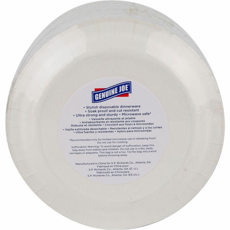 Genuine Joe 7" Printed Paper Plates - Rear