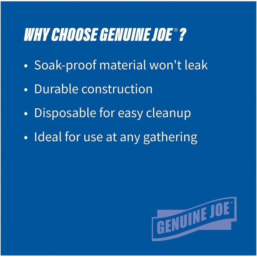 Genuine Joe 9’’ Printed Paper Plates - Disposable - Diameter - Assorted - 125 / Pack