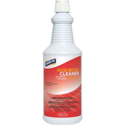 Genuine Joe Acid Bowl Cleaner - Stain Remover for Toilet - Restroom & Cleaners
