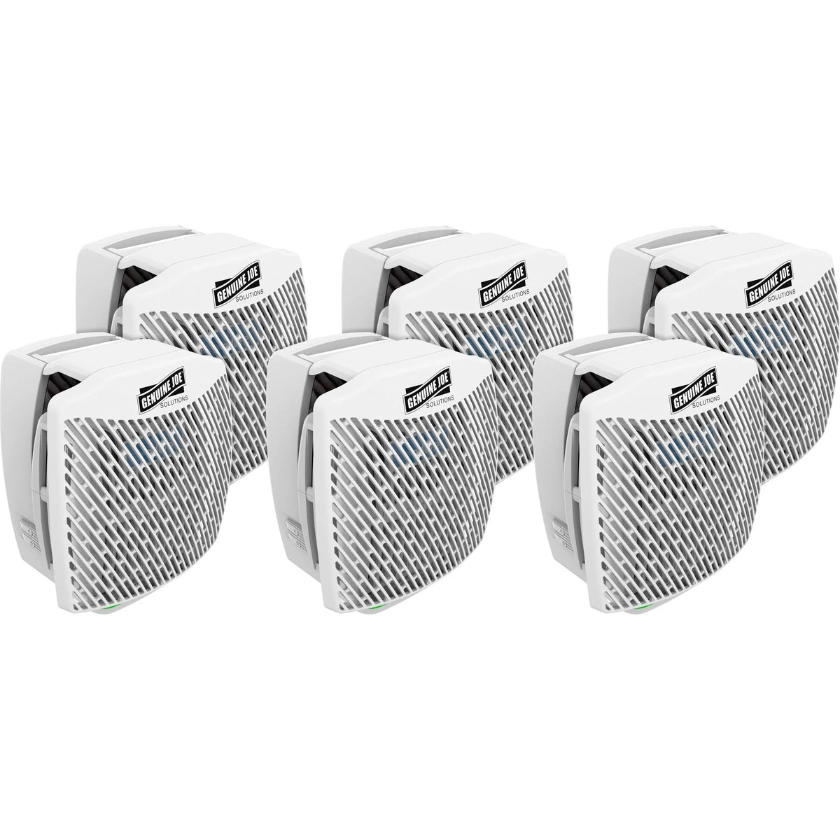 Genuine Joe Air Freshener Dispenser System - 30 Day Refill Life - 6000 ft² Coverage - 6 / Carton - White - Dispensers