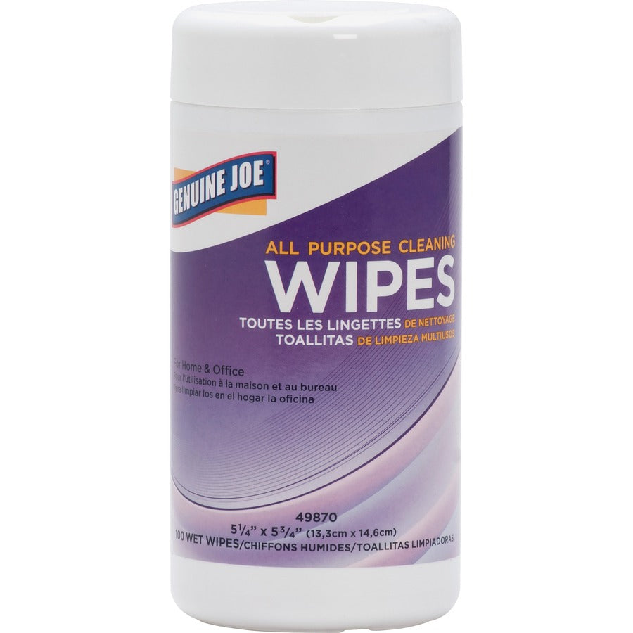 Genuine Joe All Purpose Cleaning Wipes - Front
