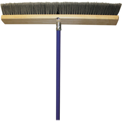 Genuine Joe All-Purpose Sweeper: Metal Handle 24’’x60’’ - Gray - Brooms & Sweepers