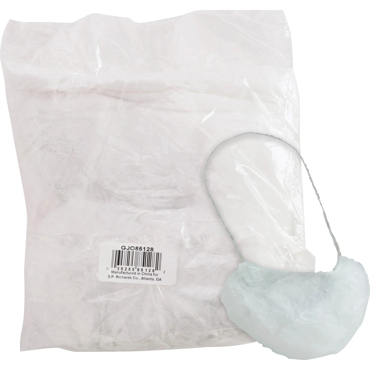 Genuine Joe Beard Cap: Laboratory & Food Processing - White Breathable Comfortable - Hairnets