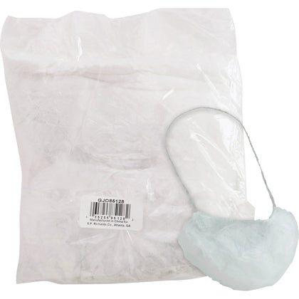 Genuine Joe Beard Cap: White Comfortable & Breathable - Hairnets