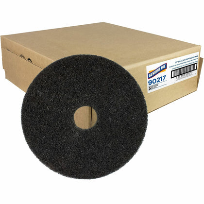 Genuine Joe Black Floor Stripping Pad - Heavy Duty 17’’ for Efficient - Machines & Accessories