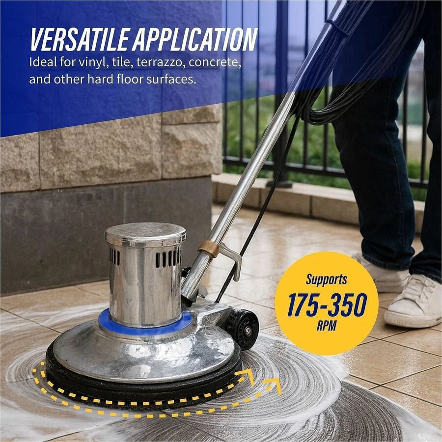 Genuine Joe Black Floor Stripping Pad - Heavy Duty 20’’ Diameter - 5/Carton - Machines & Accessories