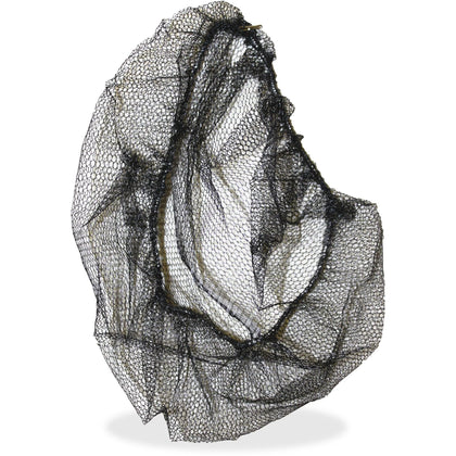 Genuine Joe Black Nylon Hair Net - Contaminant Protection for Food Handling - Large Size - Hairnets