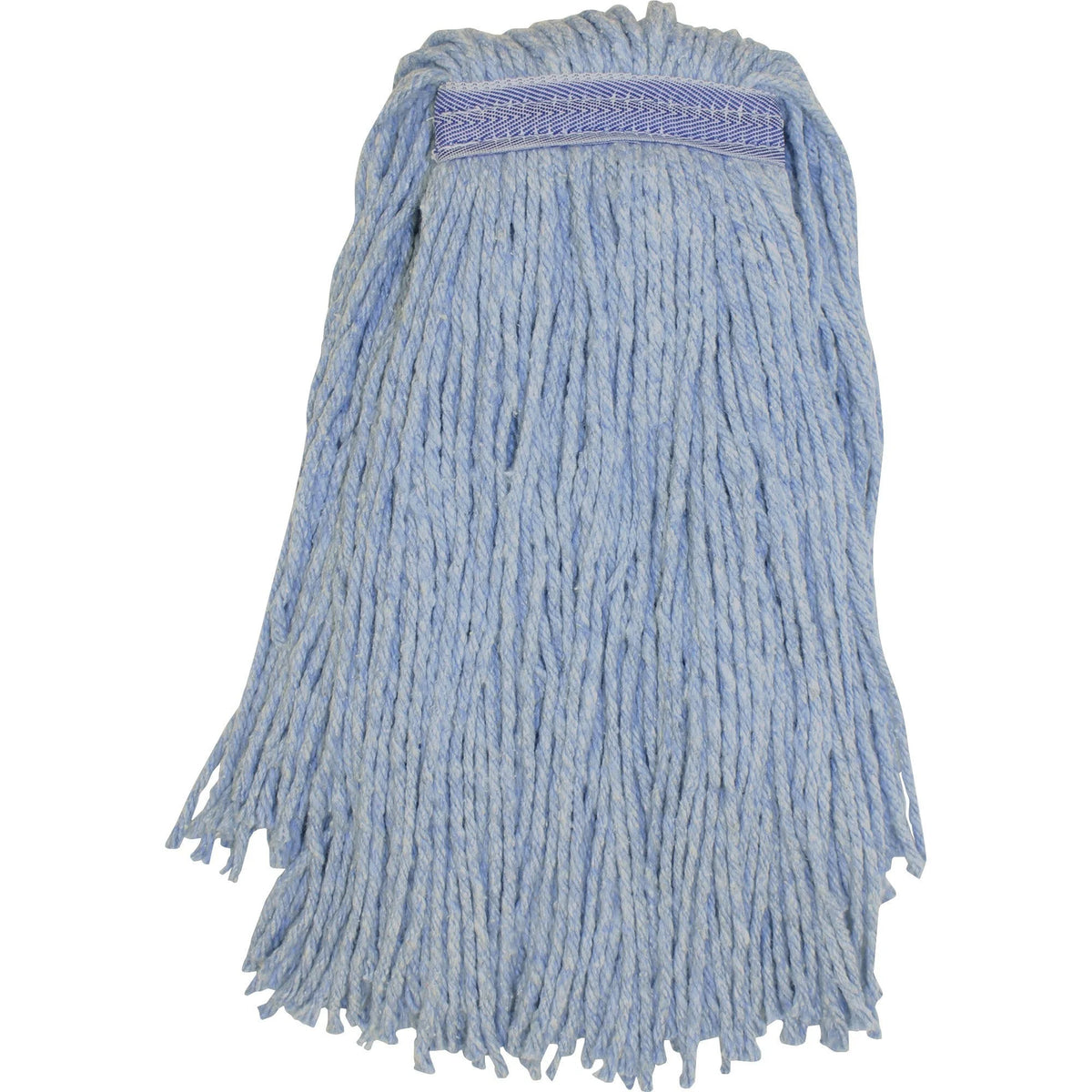 Genuine Joe Blended Yarn Mophead #24: Stain-Resistant & Durable Blue - Mops Refills