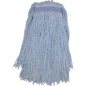 Genuine Joe Blended Yarn Mophead #24: Stain-Resistant & Durable Blue - Mops Refills